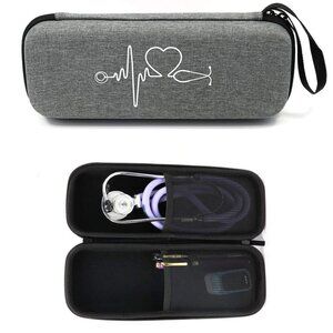 Stethoscope Carrying Case, Mesh Pocket for Nurse Accessories (Grey) Used!!